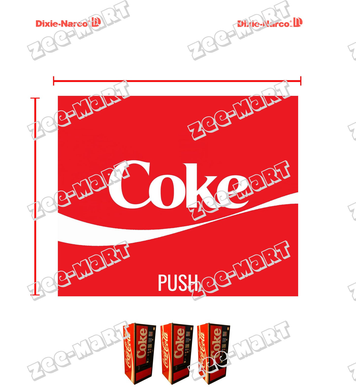Dixie Narco - DNCB 240 - Coke - Large Button