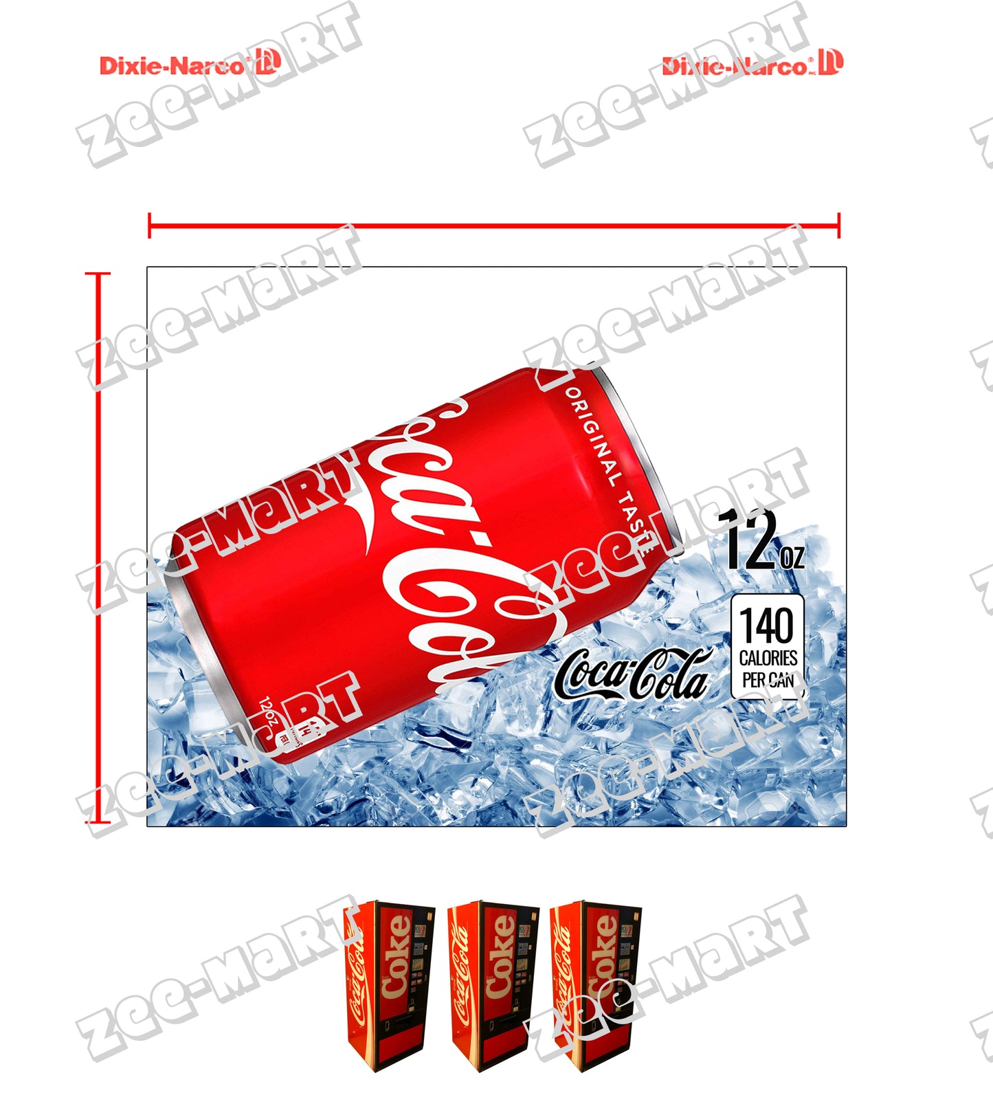 Dixie Narco - DNCB 240 - Coke (Ice) - Large Button