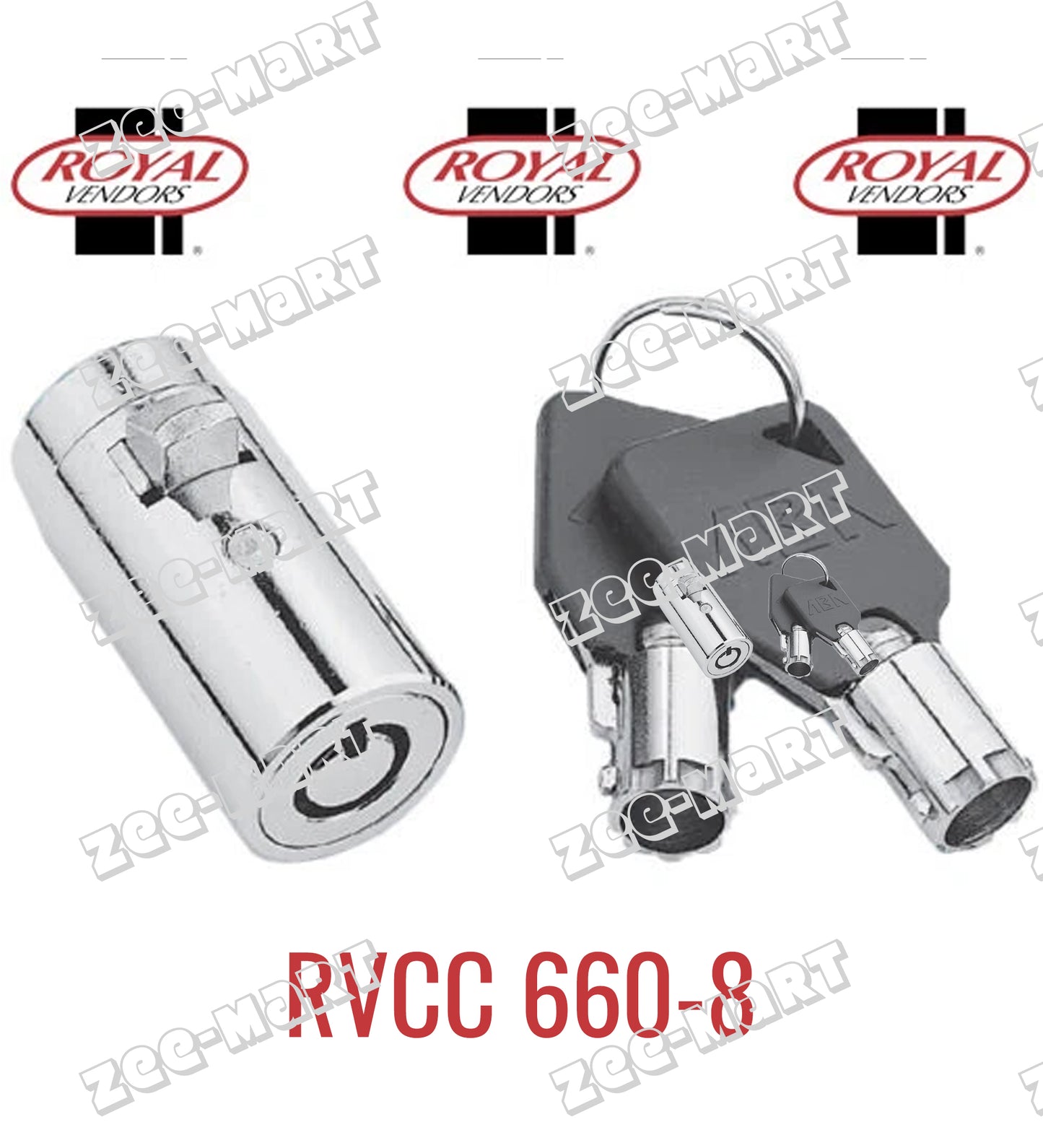 Vending Machine Lock - Royal Vendors 660-8 - RVCC 660-8